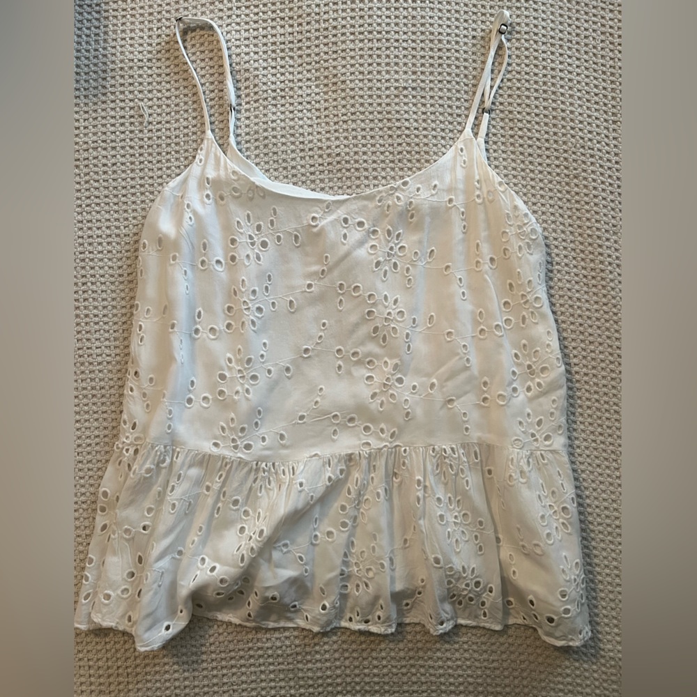 Velvet by Graham and Spencer Eyelet Tank Top, Size XS